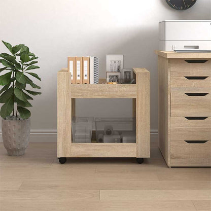 Carrello Scrivania rovere sonoma 60x45x60 cm Legno Multistrato