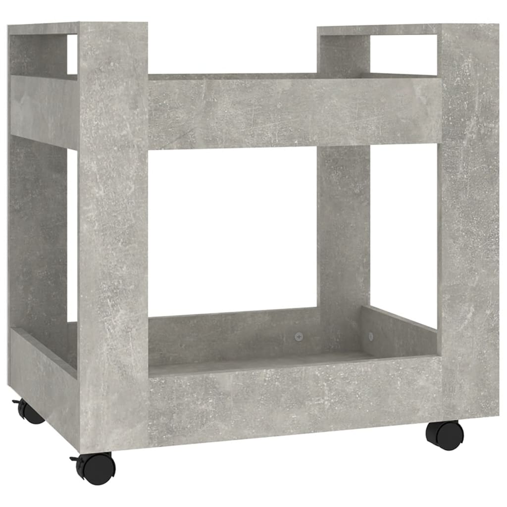 Carrello Scrivania Grigio cemento 60x45x60 cm Legno Multistrato - homemem39