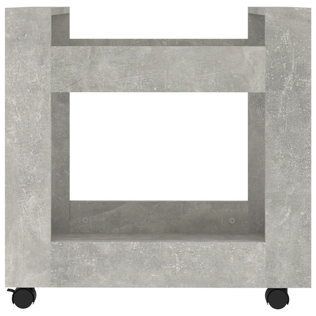Carrello Scrivania Grigio cemento 60x45x60 cm Legno Multistrato - homemem39