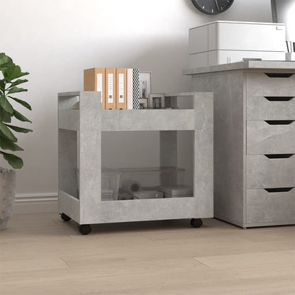 Carrello Scrivania Grigio cemento 60x45x60 cm Legno Multistrato - homemem39