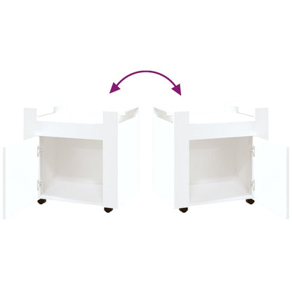 Carrello per Scrivania bianco 60x45x60 cm in Legno Multistrato - homemem39