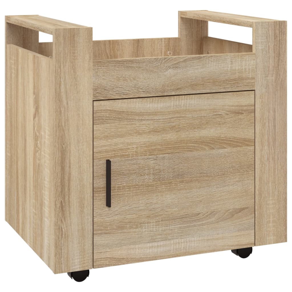 Carrello Scrivania rovere sonoma 60x45x60 cm Legno Multistrato - homemem39