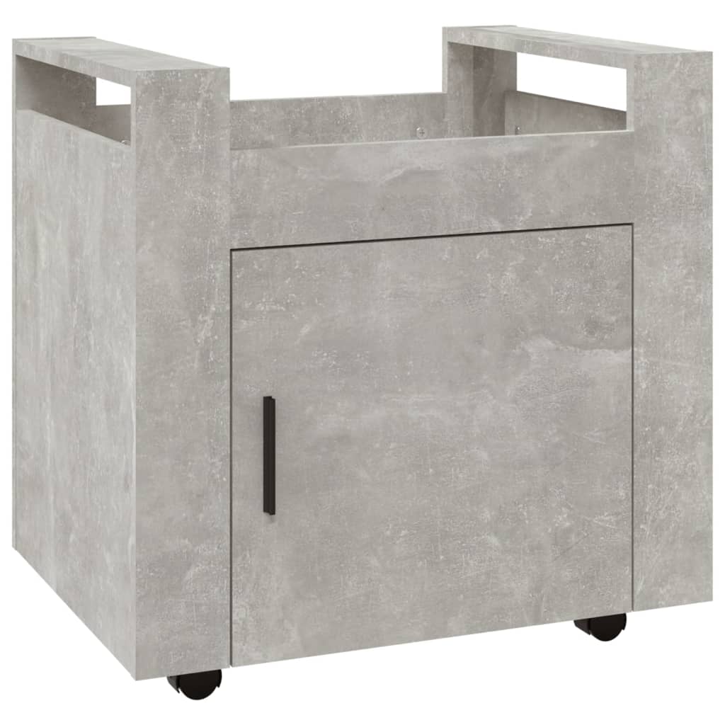 Carrello Scrivania Grigio cemento 60x45x60 cm Legno Multistrato - homemem39