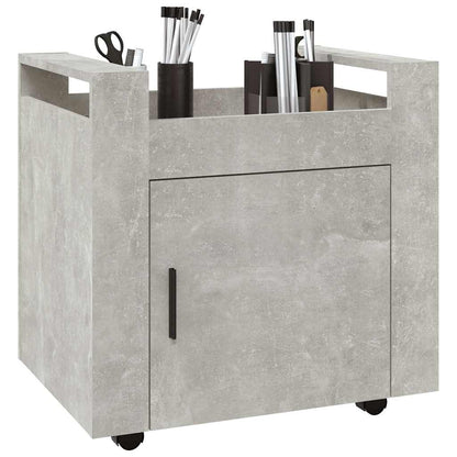 Carrello Scrivania Grigio cemento 60x45x60 cm Legno Multistrato | homemem39