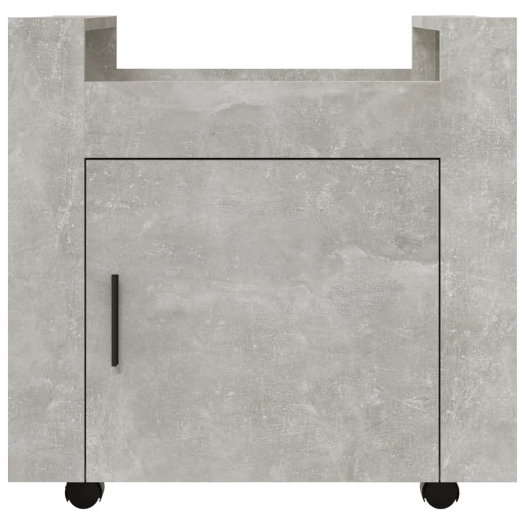 Carrello Scrivania Grigio cemento 60x45x60 cm Legno Multistrato - homemem39