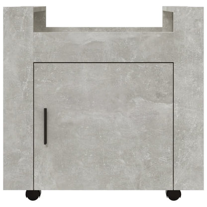 Carrello Scrivania Grigio cemento 60x45x60 cm Legno Multistrato - homemem39