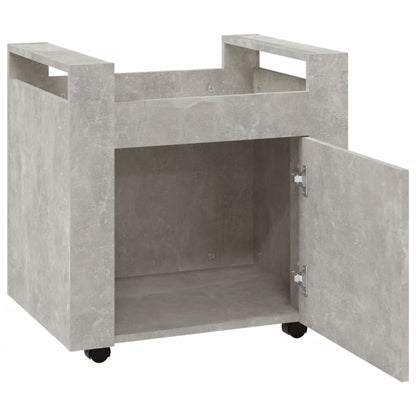 Carrello Scrivania Grigio cemento 60x45x60 cm Legno Multistrato - homemem39