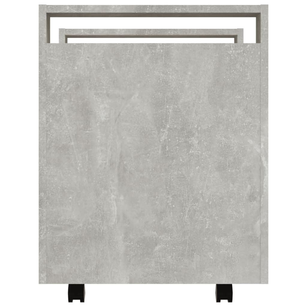 Carrello Scrivania Grigio cemento 60x45x60 cm Legno Multistrato - homemem39