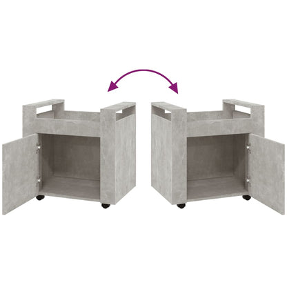 Carrello Scrivania Grigio cemento 60x45x60 cm Legno Multistrato - homemem39