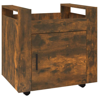 Carrello Scrivania rovere fumo 60x45x60 cm Legno Multistrato - homemem39