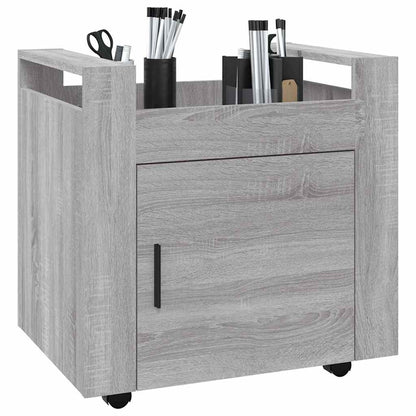 Carrello Scrivania Grigio Sonoma 60x45x60 cm Legno Multistrato