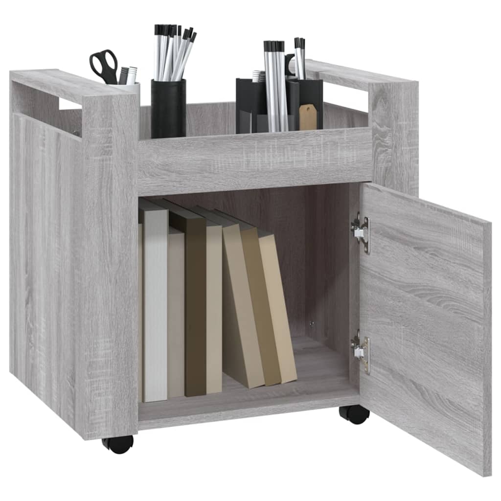 Carrello Scrivania Grigio Sonoma 60x45x60 cm Legno Multistrato - homemem39