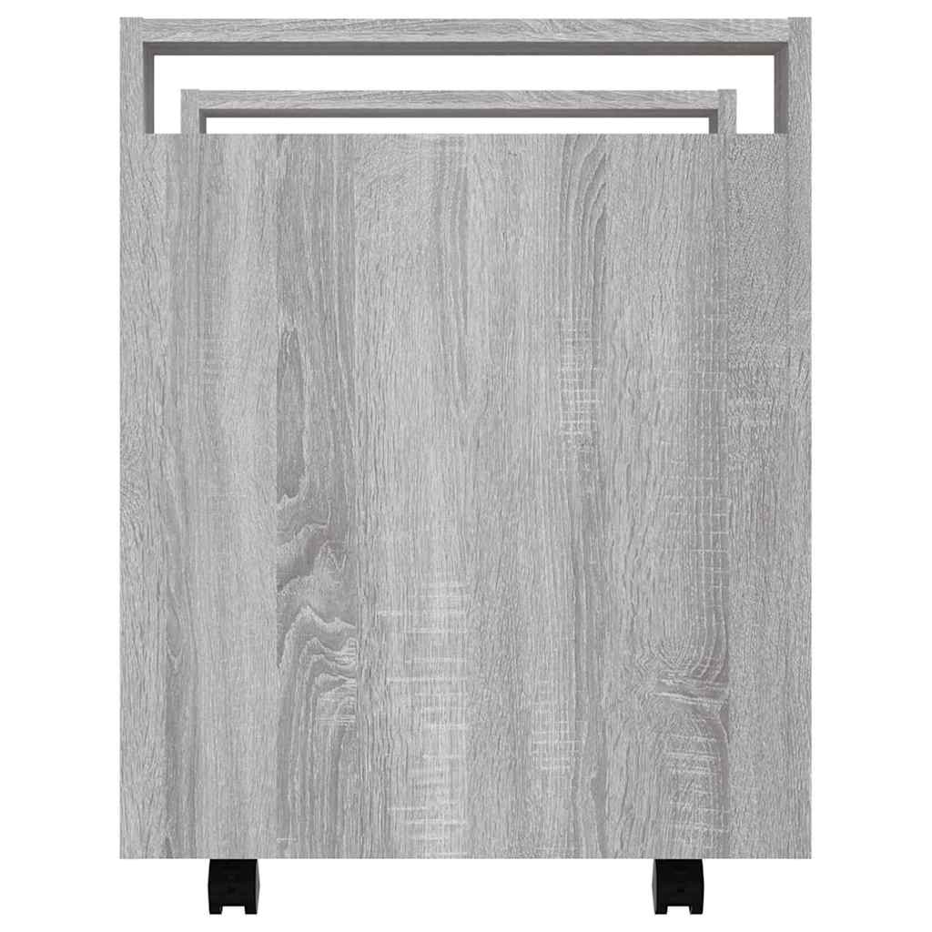 Carrello Scrivania Grigio Sonoma 60x45x60 cm Legno Multistrato