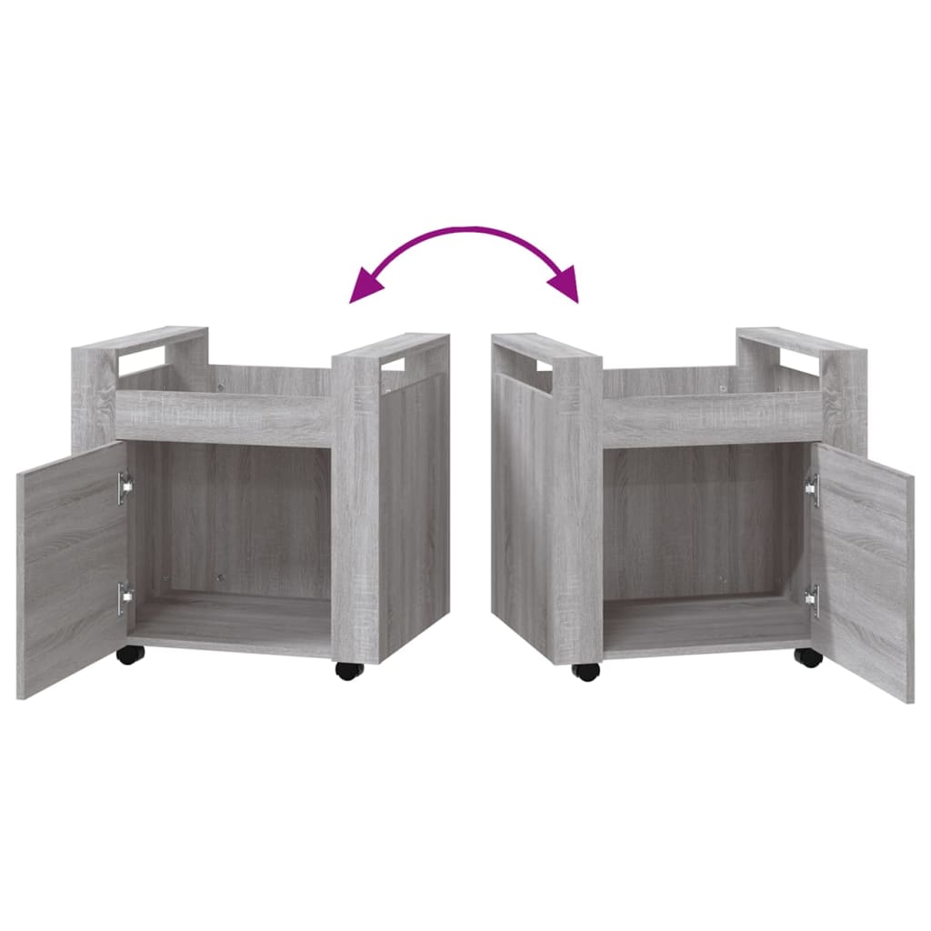 Carrello Scrivania Grigio Sonoma 60x45x60 cm Legno Multistrato - homemem39