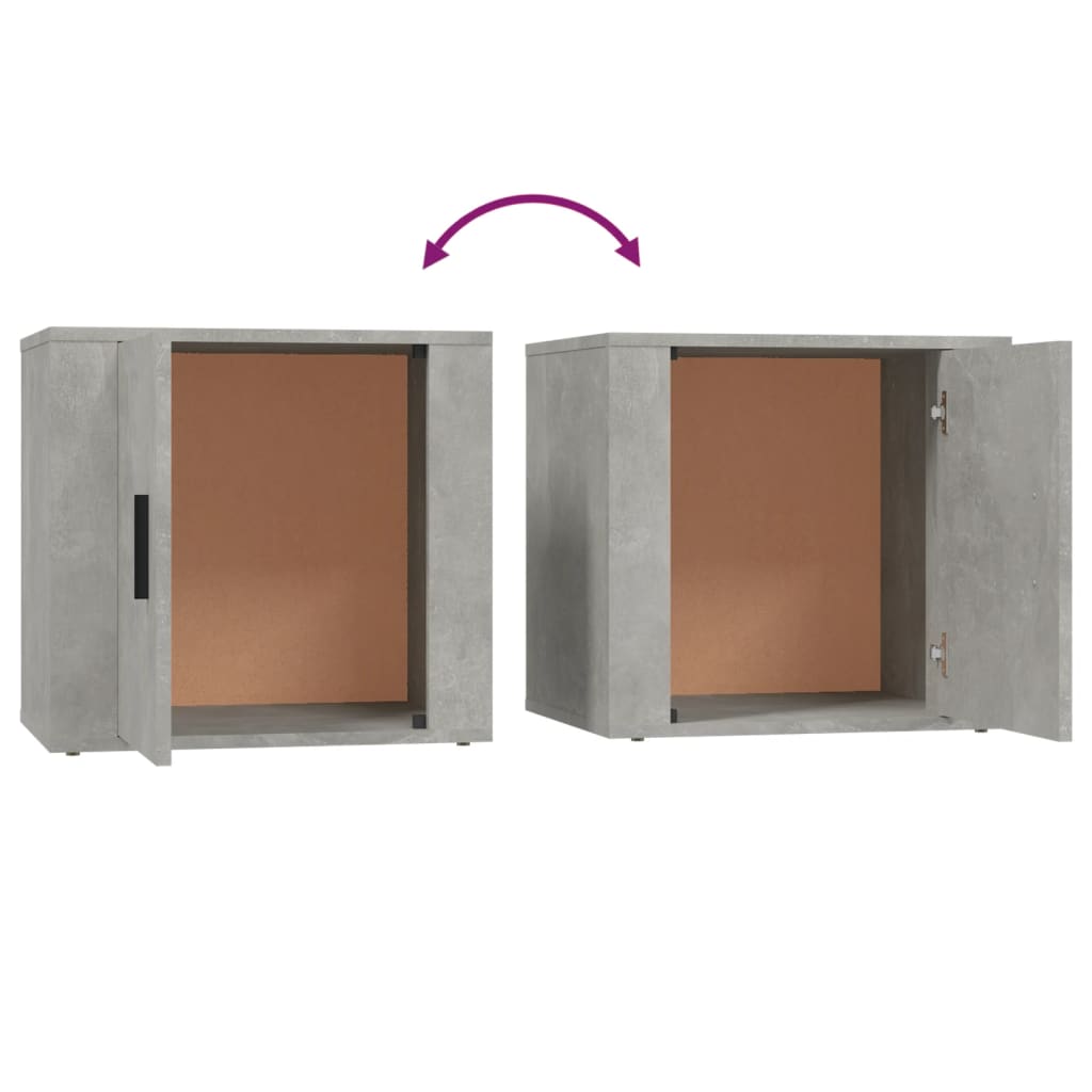 Comodini 2 pz Grigio Cemento 50x39x47 cm - homemem39