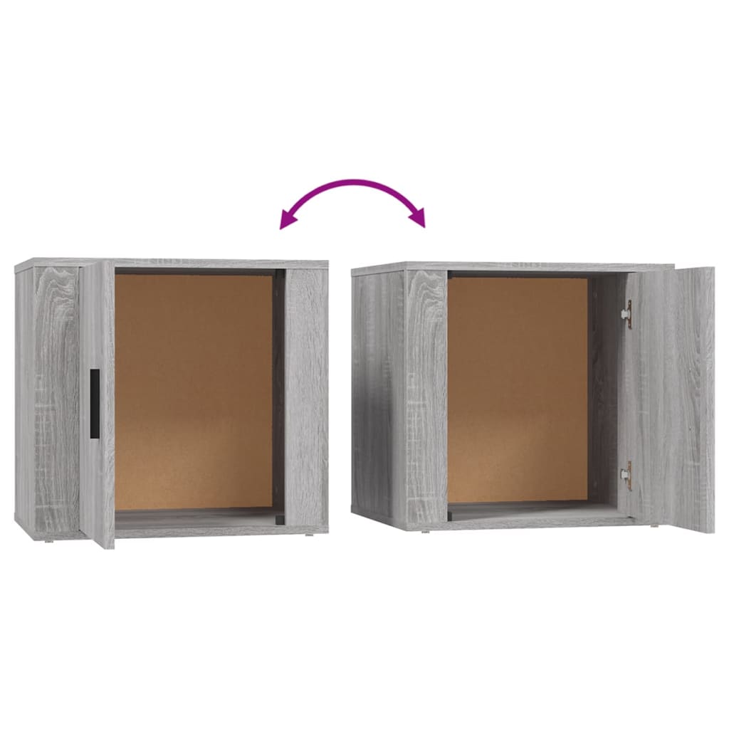 Comodino 2 pz Grigio Sonoma 50x39x47 cm - homemem39