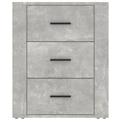 Comodino Grigio Cemento 50x36x60 cm in Legno Multistrato - homemem39