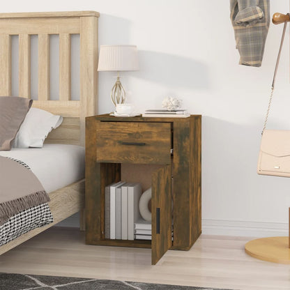 Comodino Rovere Fumo 50x36x60 cm Legno Multistrato - homemem39
