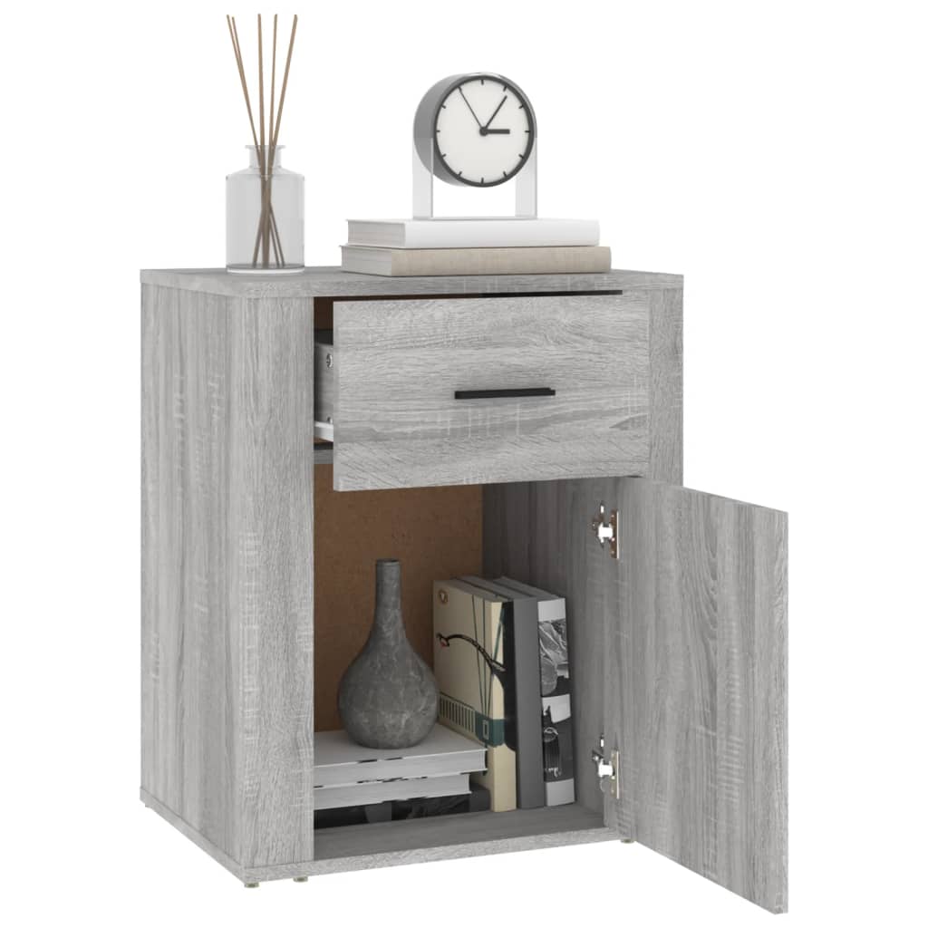 Comodino Grigio Sonoma 50x36x60 cm in Legno Multistrato - homemem39