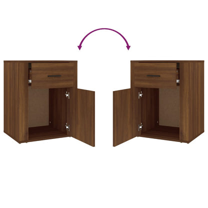 Comodino Rovere Marrone 50x36x60 cm Legno Multistrato - homemem39