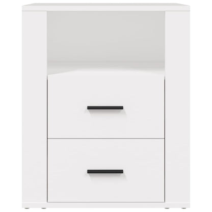 Comodino Bianco 50x36x60 cm in Legno Ingegnerizzato - homemem39