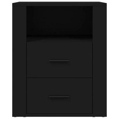 Comodino Nero 50x36x60 cm in Legno Multistrato