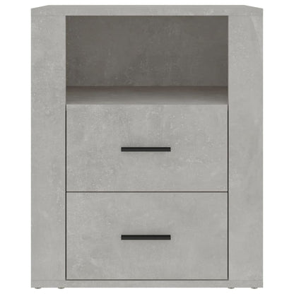Comodino Grigio Cemento 50x36x60 cm in Legno Multistrato - homemem39