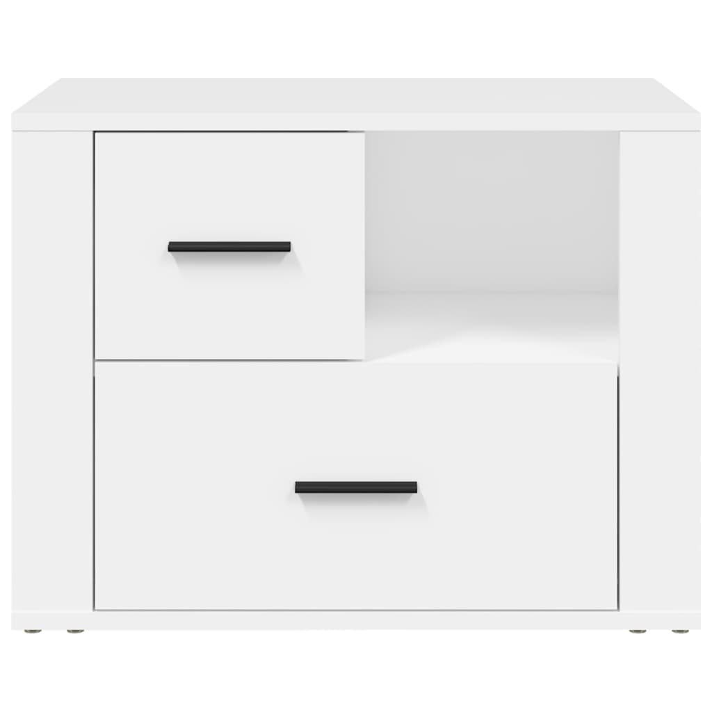 Comodino Bianco 60x36x45 cm in Legno Ingegnerizzato - homemem39
