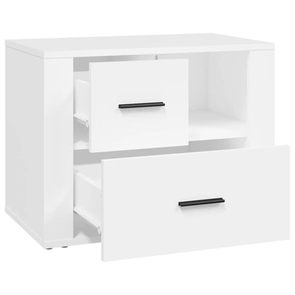 Comodino Bianco 60x36x45 cm in Legno Ingegnerizzato - homemem39