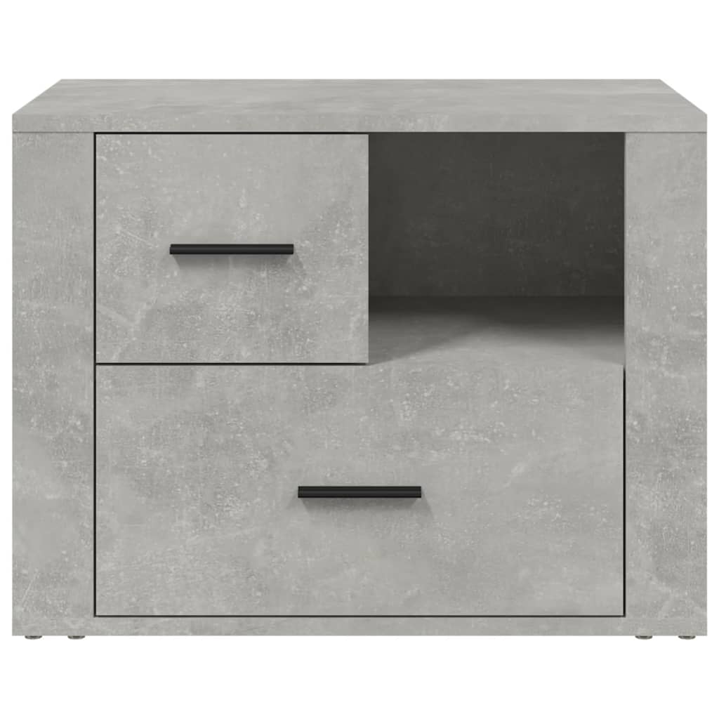 Comodino Grigio Cemento 60x36x45 cm in Legno Multistrato - homemem39