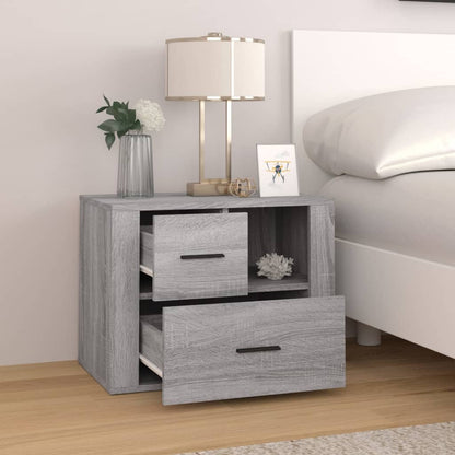 Comodino Grigio Sonoma 60x36x45 cm in Legno Multistrato - homemem39