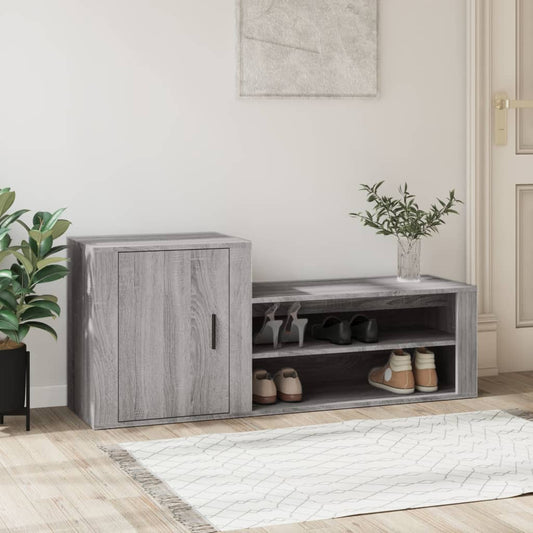 Scarpiera Grigio Sonoma 130x35x54 cm in Legno Multistrato - homemem39