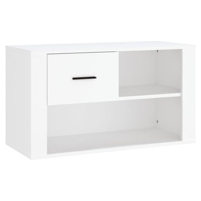 Scarpiera Bianca 80x35x45 cm in Legno Multistrato - homemem39