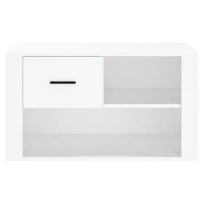 Scarpiera Bianca 80x35x45 cm in Legno Multistrato - homemem39