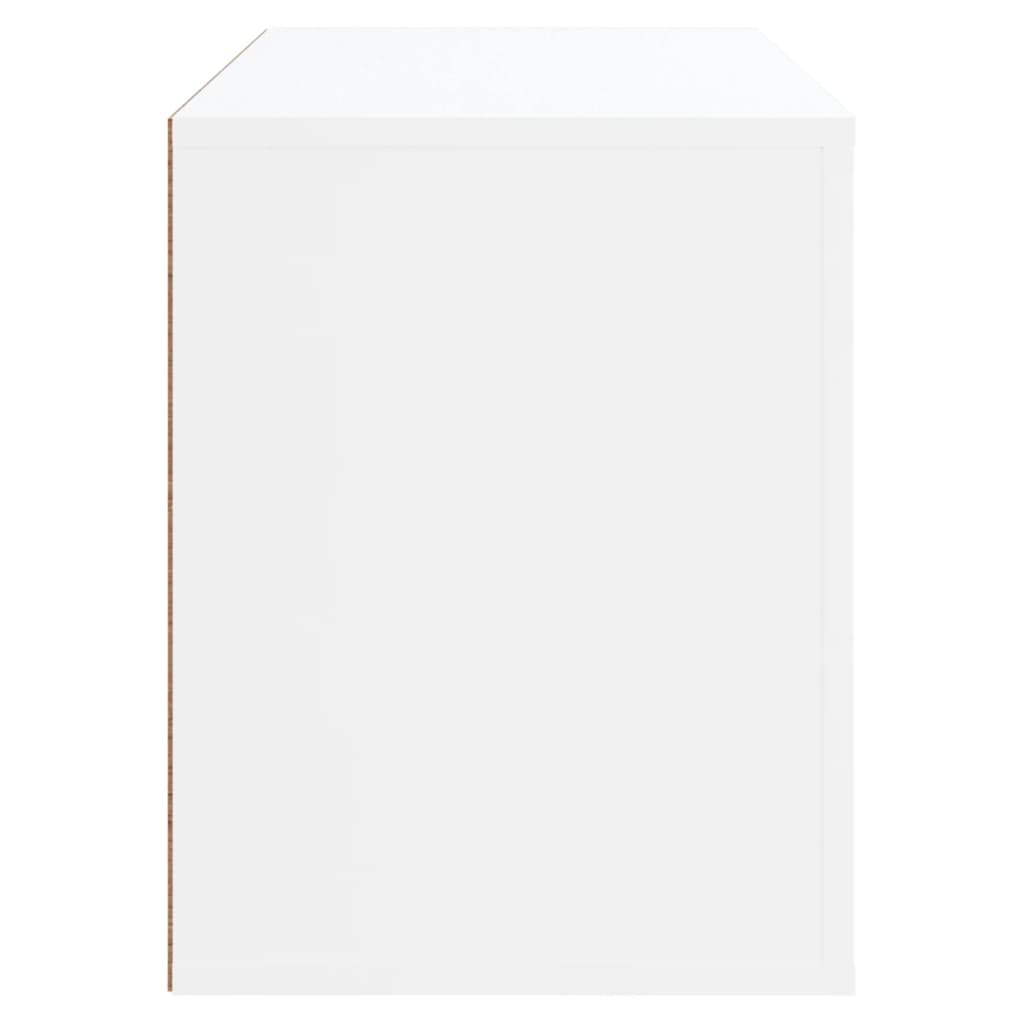 Scarpiera Bianca 80x35x45 cm in Legno Multistrato - homemem39