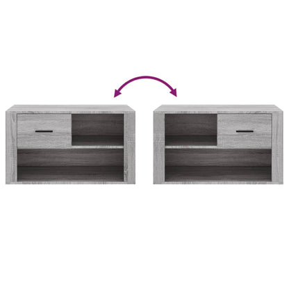 Scarpiera Grigio Sonoma 80x35x45 cm in Legno Multistrato - homemem39