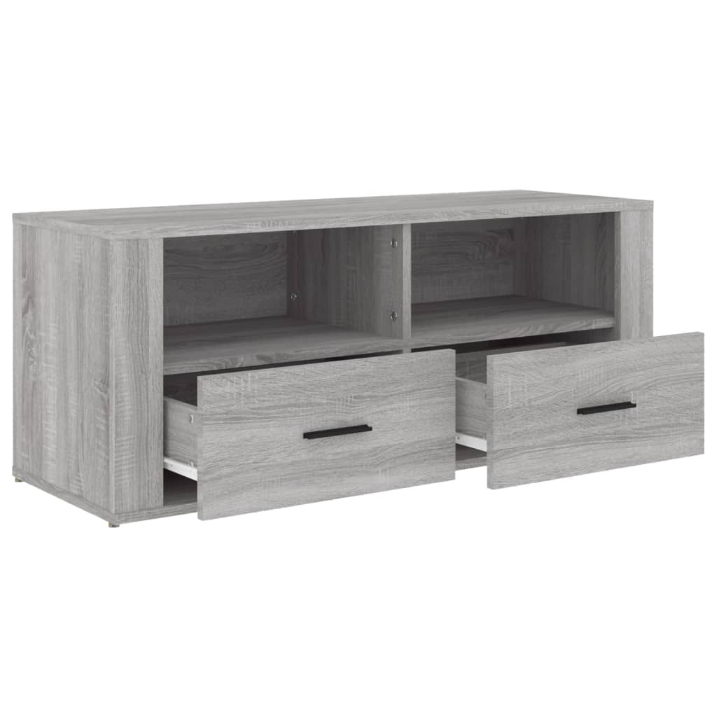 Mobile TV Grigio Sonoma 100x35x40 cm in Legno Multistrato - homemem39