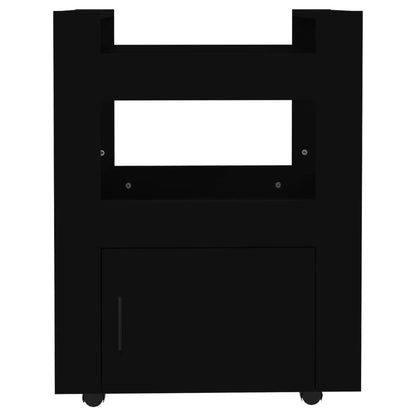 Carrello da Cucina Nero 60x45x80 cm in Legno Multistrato - homemem39