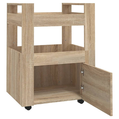 Carrello da Cucina rovere sonoma 60x45x80 cm Legno Multistrato - homemem39