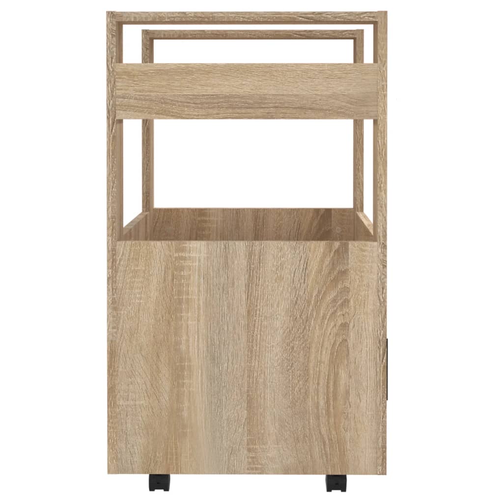 Carrello da Cucina rovere sonoma 60x45x80 cm Legno Multistrato