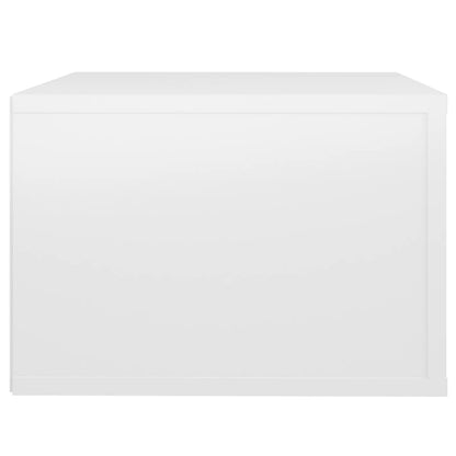 Comodino a Muro Bianco Lucido 50x36x25 cm - homemem39