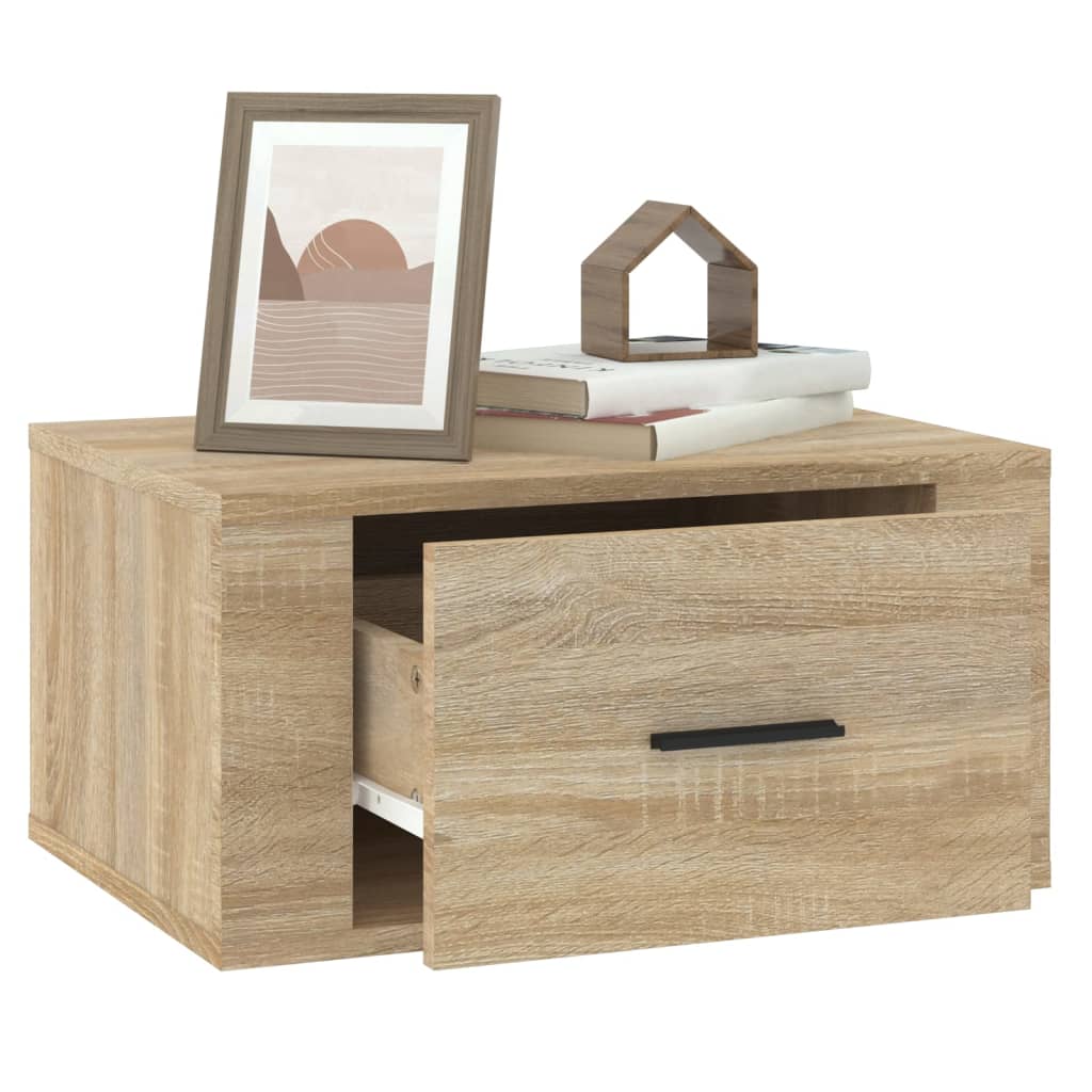 Comodini a Muro 2 pz Rovere Sonoma 50x36x25 cm - homemem39