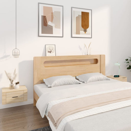 Comodini a Muro 2 pz Rovere Sonoma 50x36x25 cm - homemem39