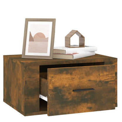 Comodini a Muro 2 pz Rovere Fumo 50x36x25 cm - homemem39
