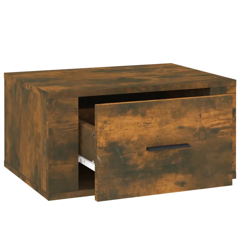 Comodini a Muro 2 pz Rovere Fumo 50x36x25 cm - homemem39