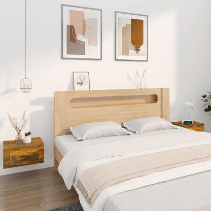 Comodini a Muro 2 pz Rovere Fumo 50x36x25 cm - homemem39