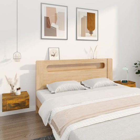 Comodini a Muro 2 pz Rovere Fumo 50x36x25 cm - homemem39