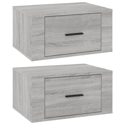 Comodini a Muro 2 pz Grigio Sonoma 50x36x25 cm - homemem39