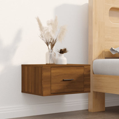 Comodino a Muro Rovere Marrone 50x36x25 cm - homemem39