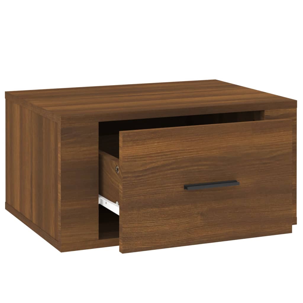 Comodini a Muro 2 pz Rovere Marrone 50x36x25 cm - homemem39